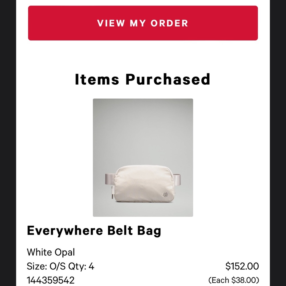 Lululemon everywhere belt bag White Opal with extendable strap - Picture 6 of 6